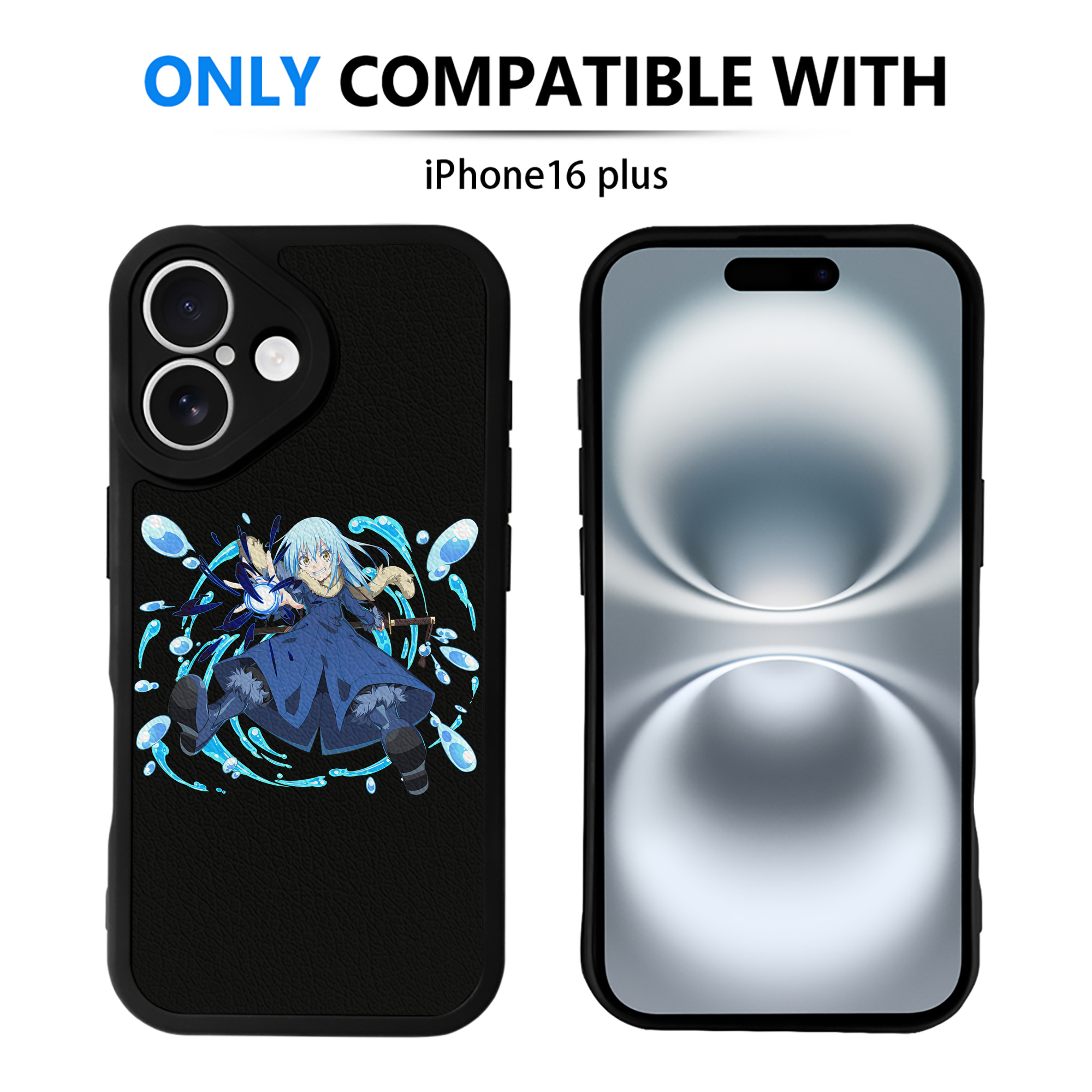 （画像用） 転スラ Regarding Reincarnated to Slime 【iPhone 16シリーズ対応】シリコンスマホケース（レザー調） 材質：シリコン